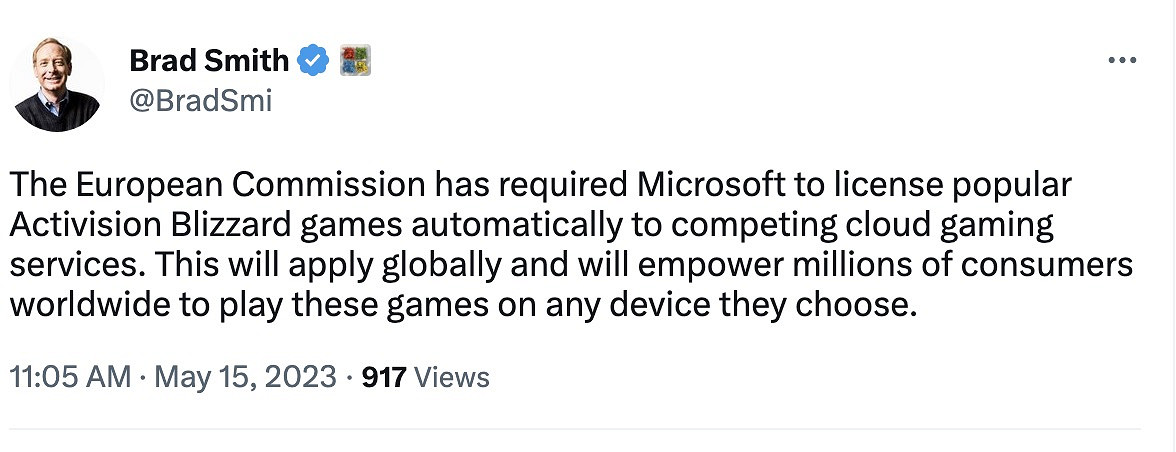 微軟動視暴雪交易獲歐盟批准!CMA:這是錯誤的決定 微軟動視暴雪交易獲歐盟批准!CMA:這是錯誤的決定