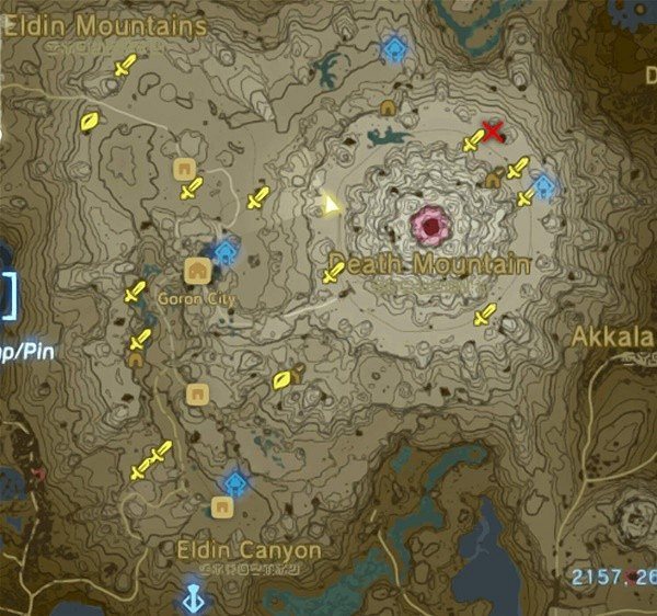 《塞爾達傳說王國之淚》岩八爪怪位置一覽 火山章魚怪在哪？