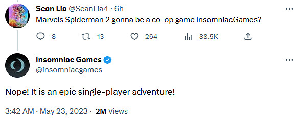 《漫威蜘蛛人2》小黑蛛配音演員稱會有合作模式