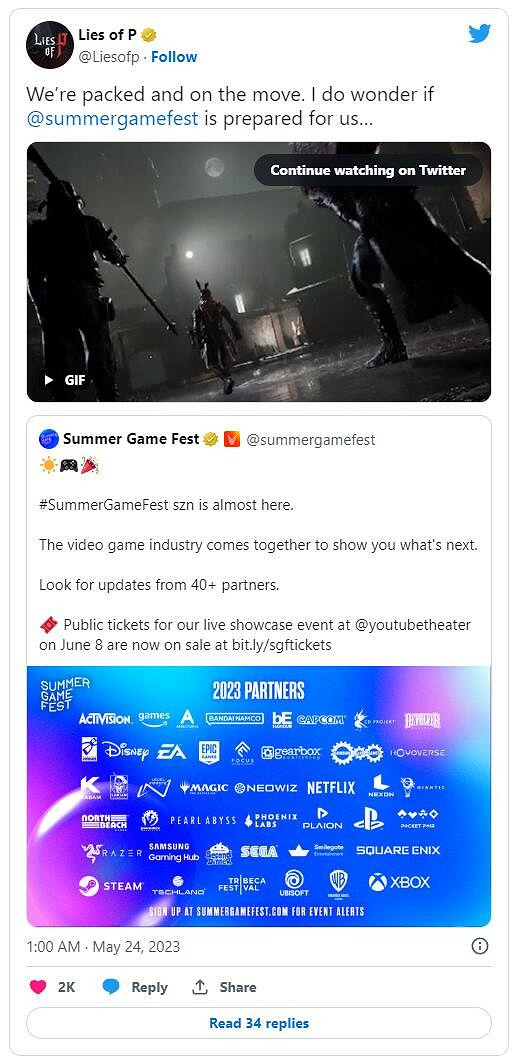 《匹諾曹的謊言》確認亮相夏季遊戲節並公開發行日期