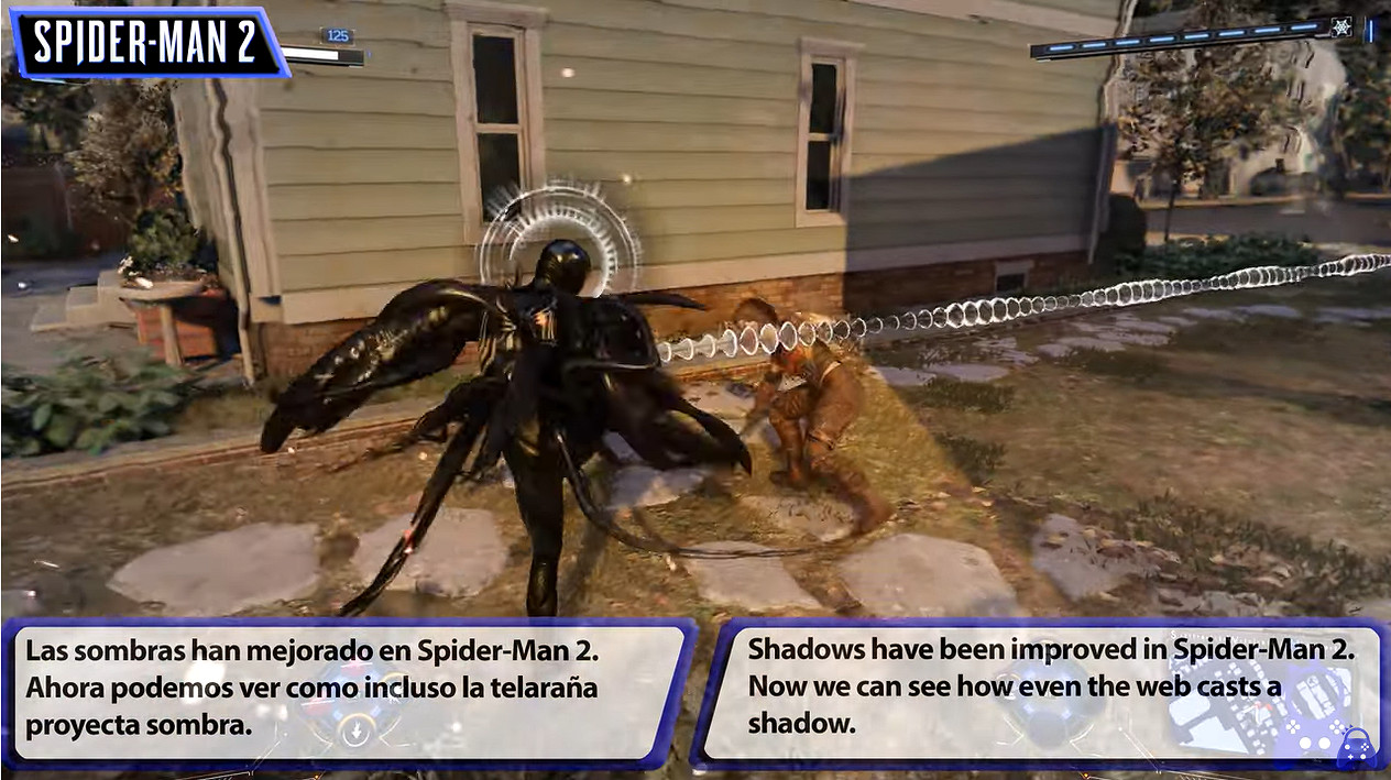 《漫威蜘蛛人2》與《漫威蜘蛛人重製版》畫面對比