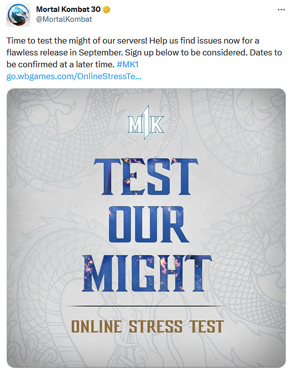 《真人快打1》開啟測試預約 名額有限預約隨機獲取