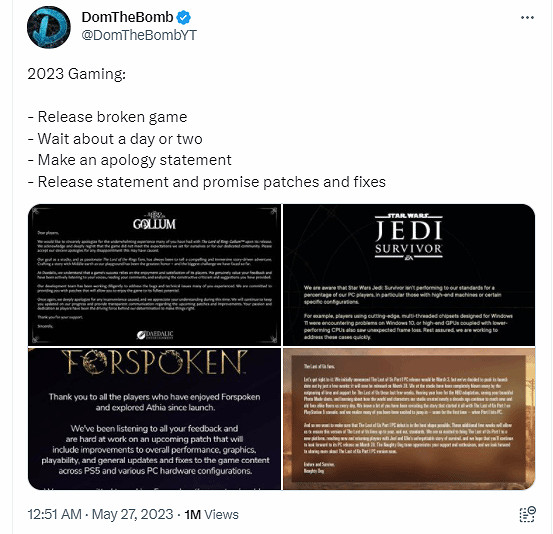 翻車道歉就行了?正義人士抨擊翻車遊戲廠商模式化道歉 翻車道歉就行了?正義人士抨擊翻車遊戲廠商模式化道歉