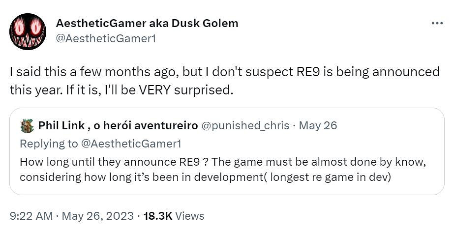 爆料人:卡普空《惡靈古堡9》斷然不會在今年公開! 爆料人:卡普空《惡靈古堡9》斷然不會在今年公開!