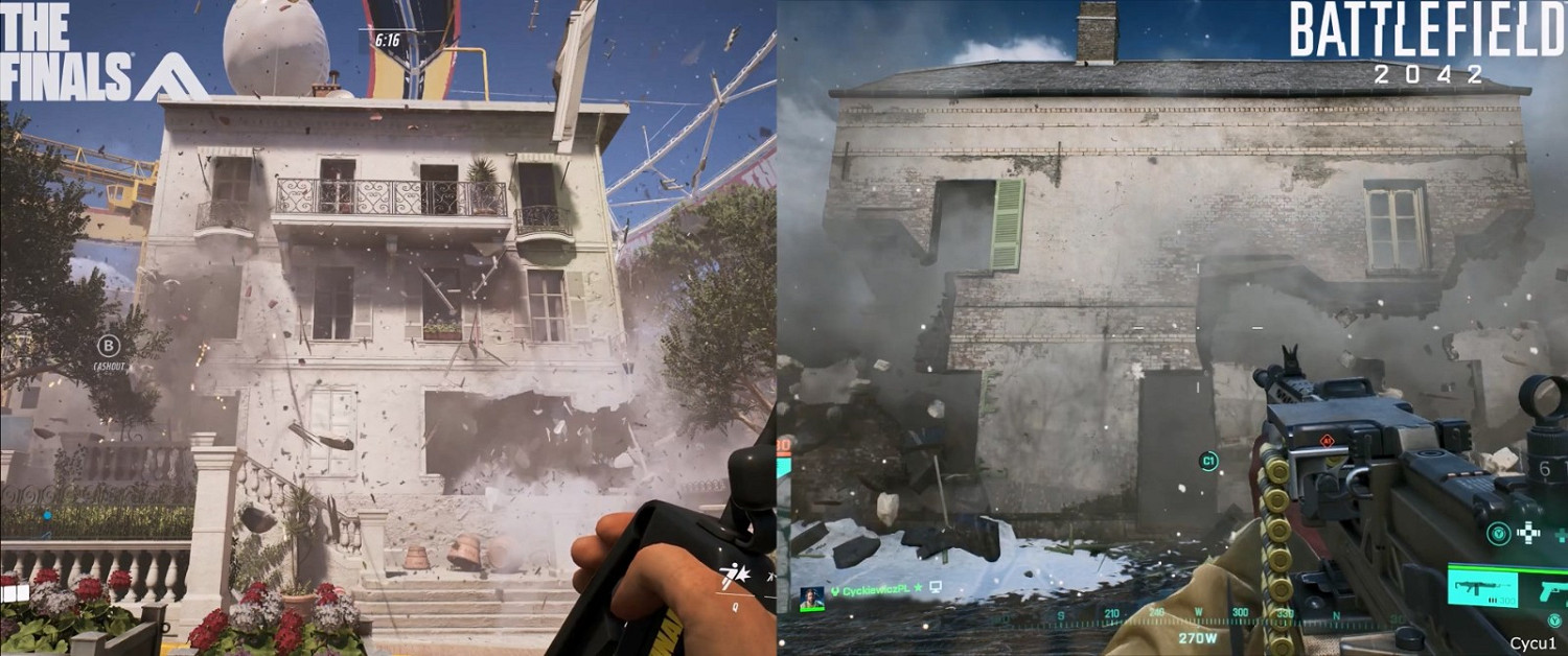 《The Finals》和《戰地風雲2042》破壞效果對比 《The Finals》和《戰地風雲2042》破壞效果對比