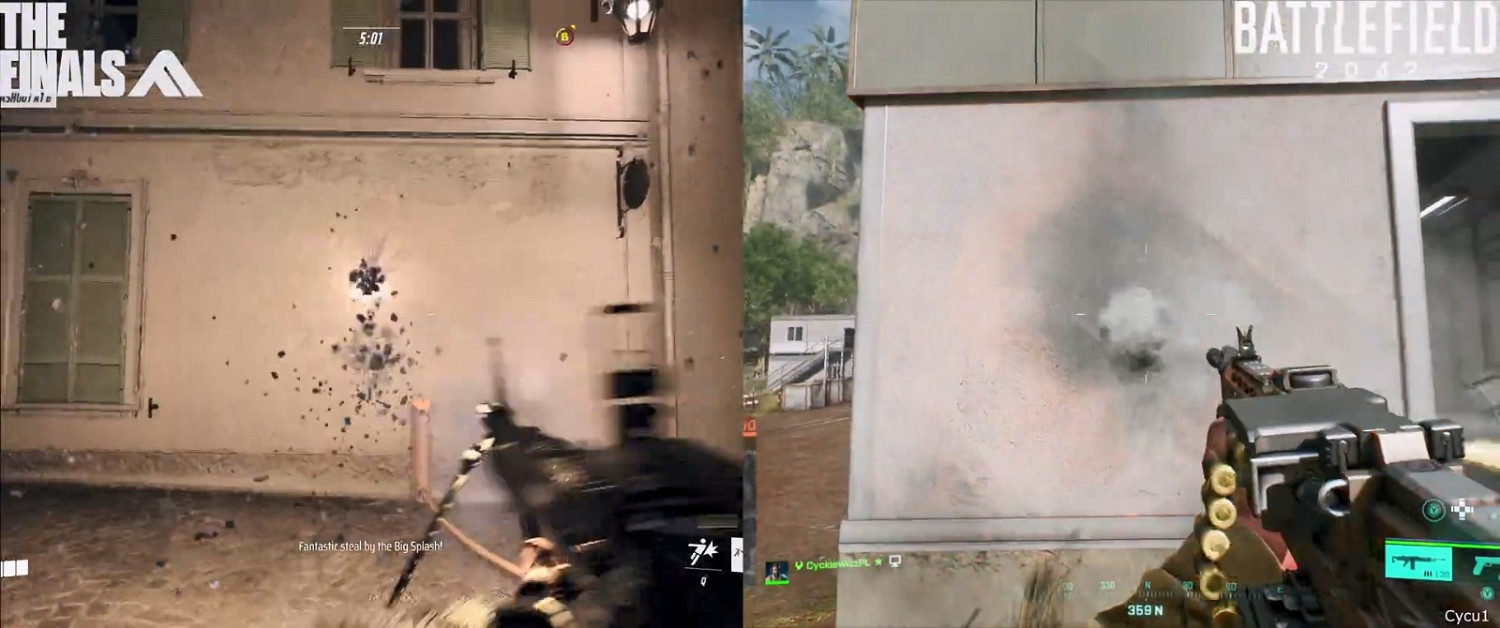 《The Finals》和《戰地風雲2042》破壞效果對比 《The Finals》和《戰地風雲2042》破壞效果對比