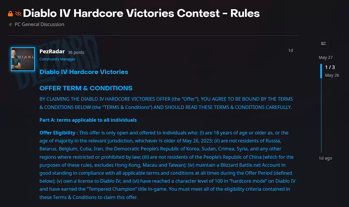 《暗黑4》將舉行專家模式玩家競速 玩家質疑其公平性