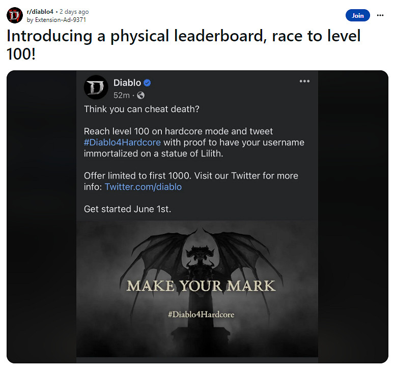 《暗黑4》將舉行專家模式玩家競速 玩家質疑其公平性