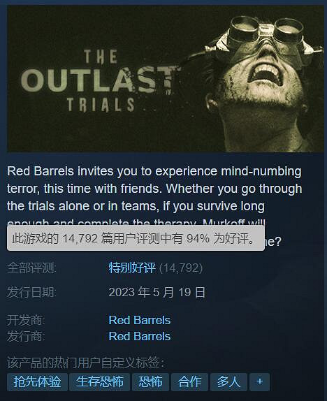 Steam周銷榜：恐怖遊戲《逃生：試煉》衛冕 穩坐榜首！