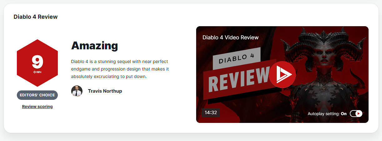 《暗黑破壞神4》媒體評分出爐：MC均分88！IGN9分！