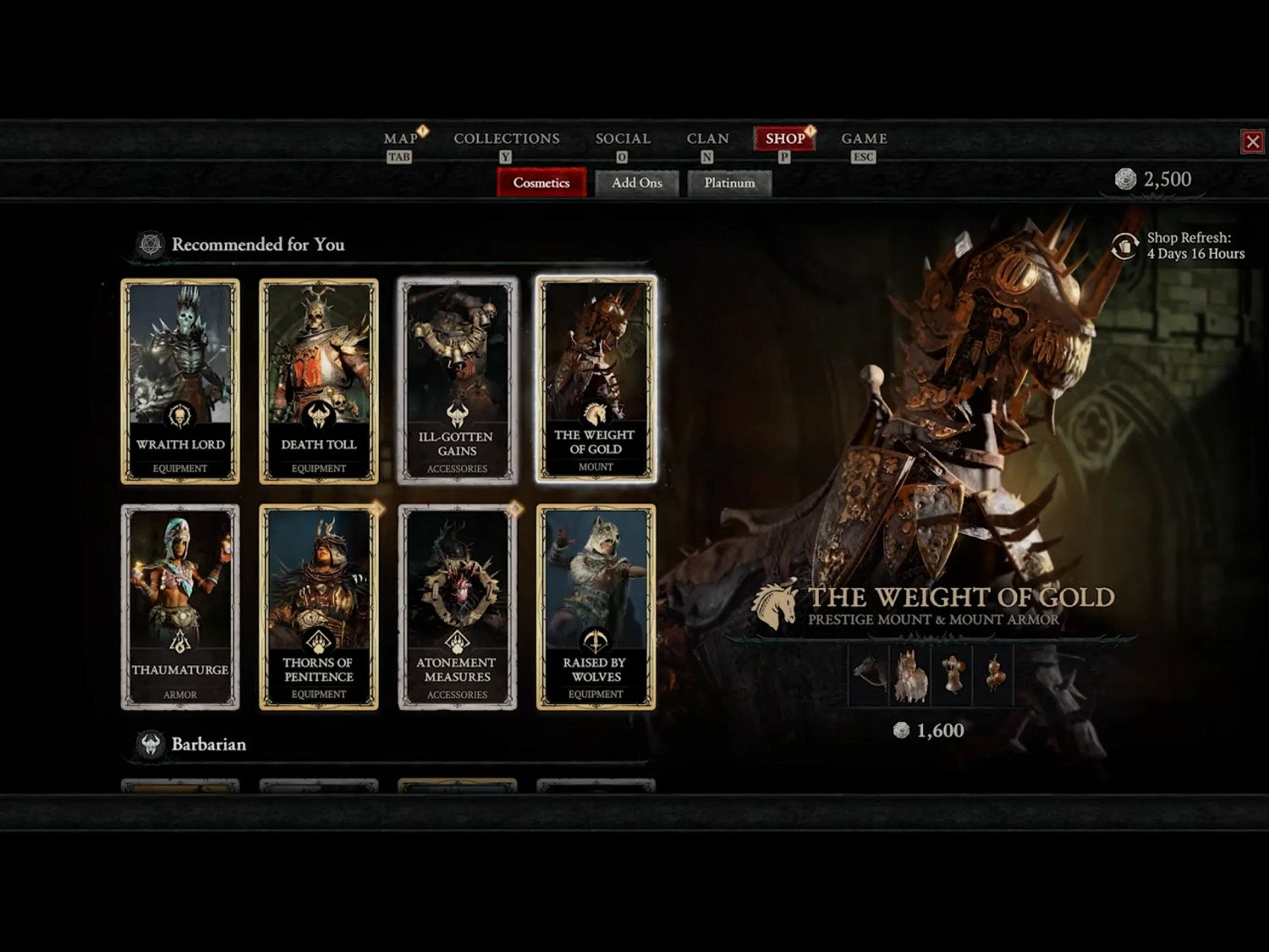 玩家曬《暗黑破壞神4》小額付費商店 一套外觀售價28美元 玩家曬《暗黑破壞神4》小額付費商店 一套外觀售價28美元