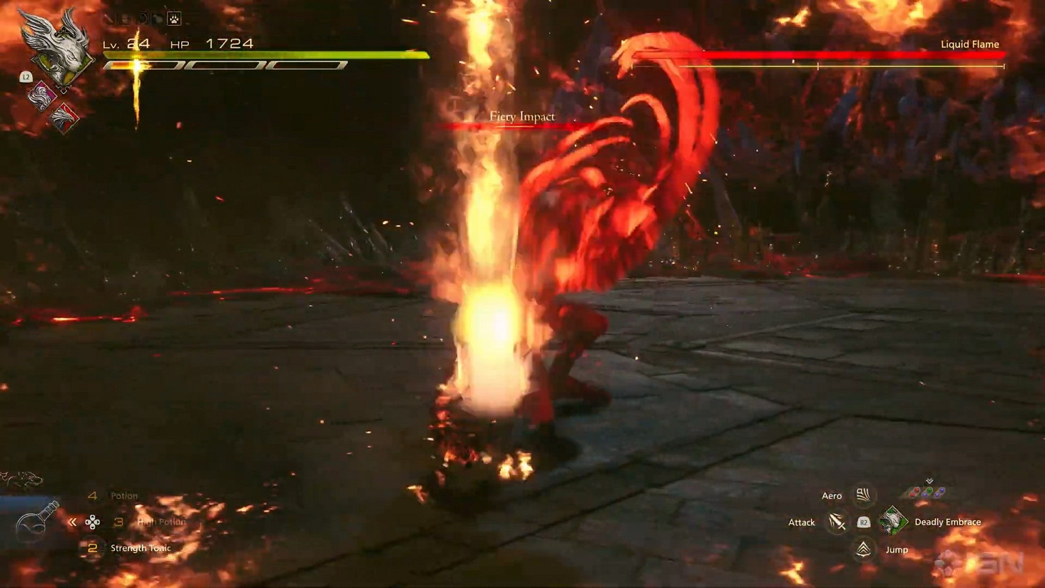 IGN《最終幻想16》Boss戰展示 液態火焰實力恐怖！