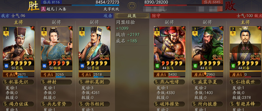 《三國志戰略版》新晉五謀魏弓 荀彧楊琪賈詡