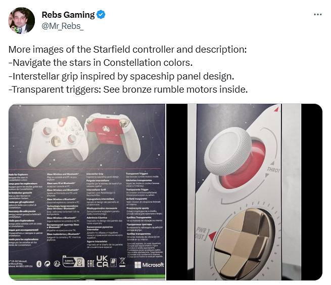 B社《星空》限定Xbox手把外包裝曝光！透明扳機鍵超酷