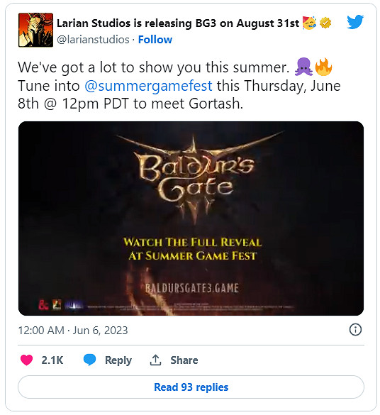 《柏德之門3》確認亮相夏日遊戲節!預告片展示新角色 《柏德之門3》確認亮相夏日遊戲節!預告片展示新角色