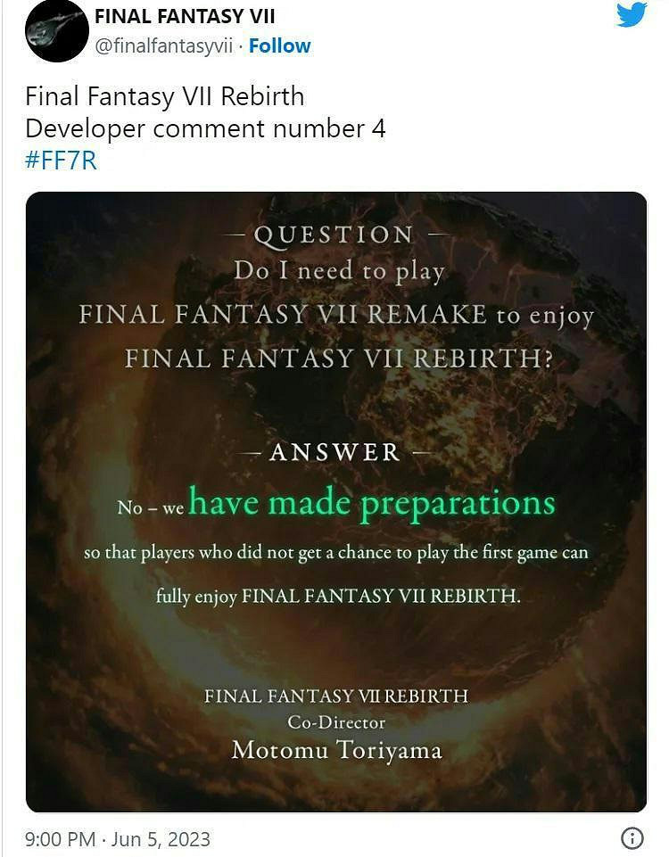 放心入坑！《最終幻想7：重生》無需前作基礎