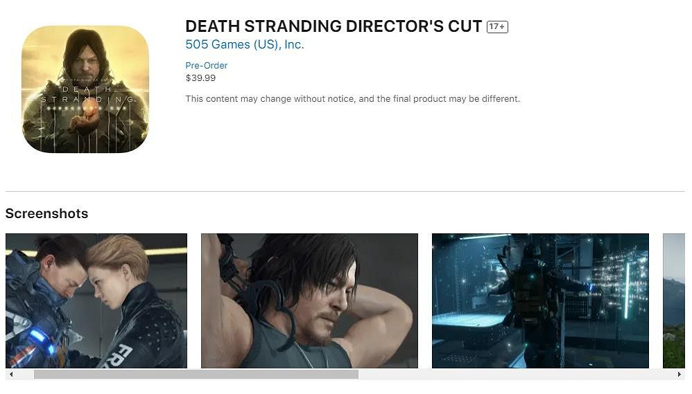 蘋果使用者大喜！Mac版《死亡擱淺:導演剪輯版》開啟預購