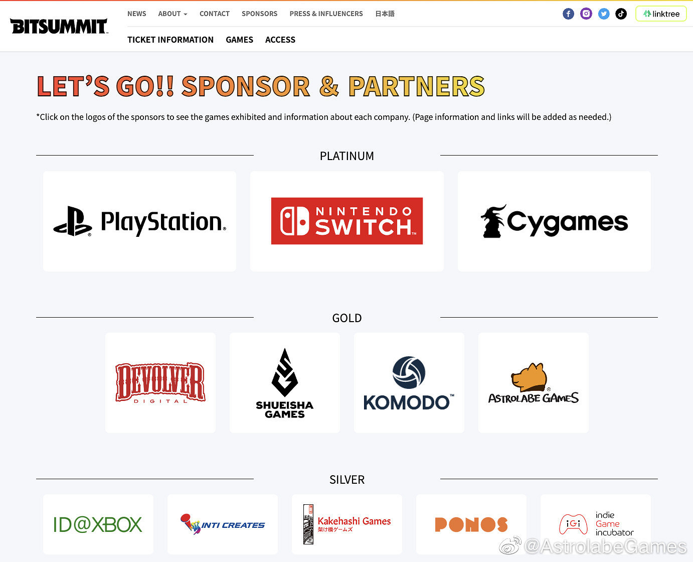 Astrolabe Games參加7月京都BitSummit 作為金牌贊助商