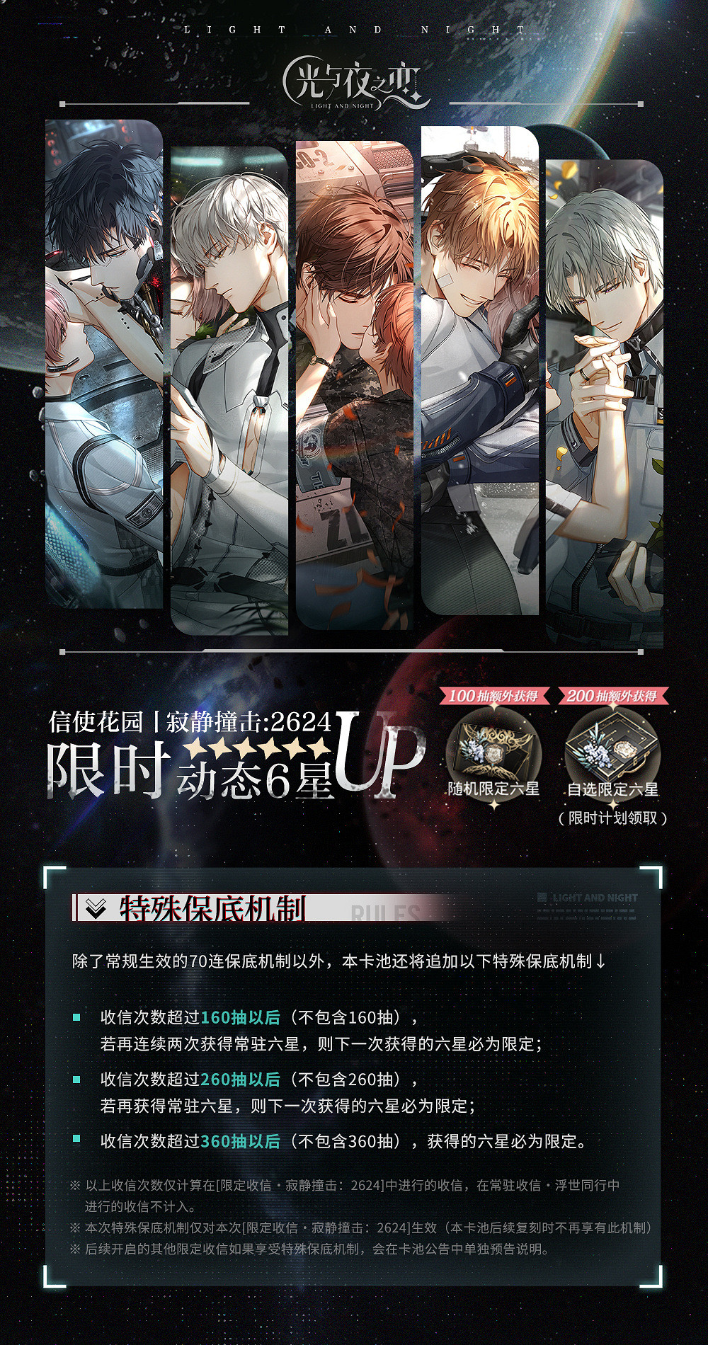 《光與夜之戀》二周年卡池規則介紹 二周年卡池保底機制一覽