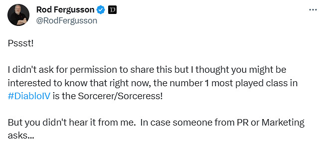 《暗黑4》最受歡迎職業是法師!總經理稱其玩家最多! 《暗黑4》最受歡迎職業是法師!總經理稱其玩家最多!