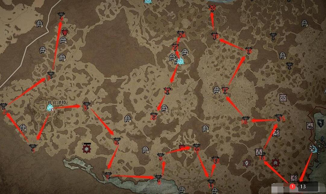 《暗黑破壞神4》全章節莉莉絲祭壇分布地圖 全莉莉絲有多少？