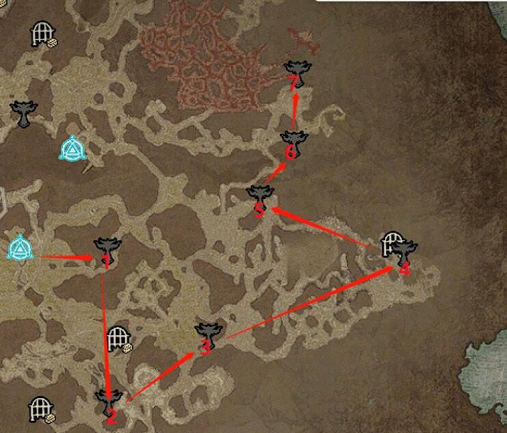 《暗黑破壞神4》全章節莉莉絲祭壇分布地圖 全莉莉絲有多少？