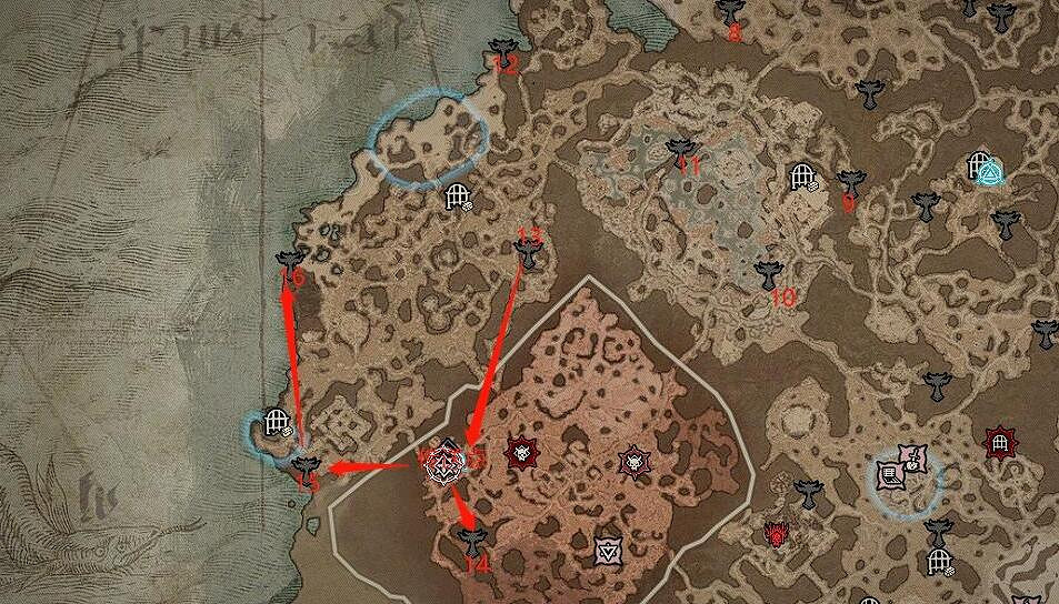 《暗黑破壞神4》全章節莉莉絲祭壇分布地圖 全莉莉絲有多少？