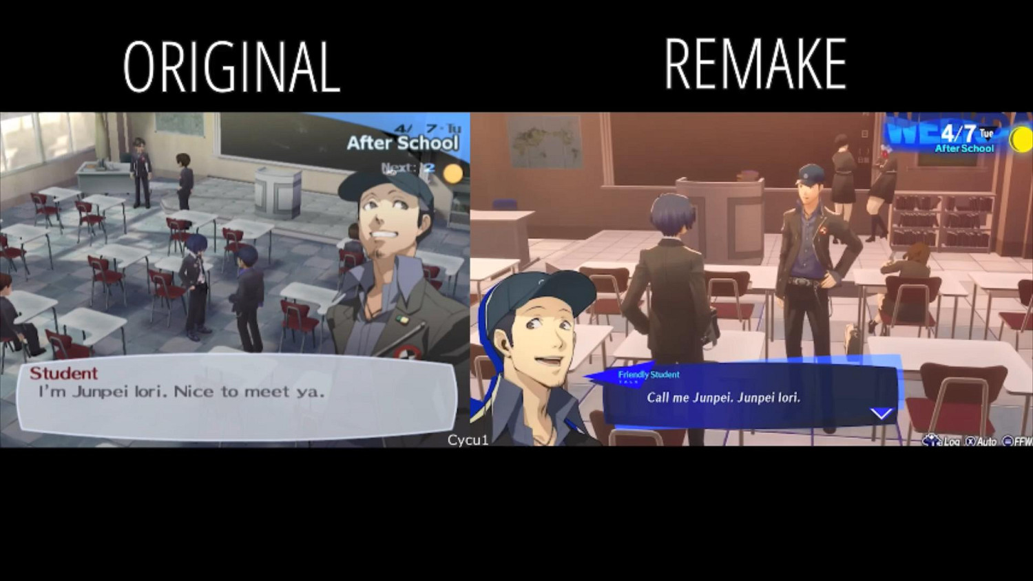 《女神異聞錄3:Reload》重製版與PS2原版畫面對比 《女神異聞錄3:Reload》重製版與PS2原版畫面對比