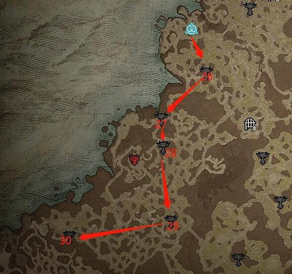 《暗黑破壞神4》全章節莉莉絲祭壇分布地圖 全莉莉絲有多少？