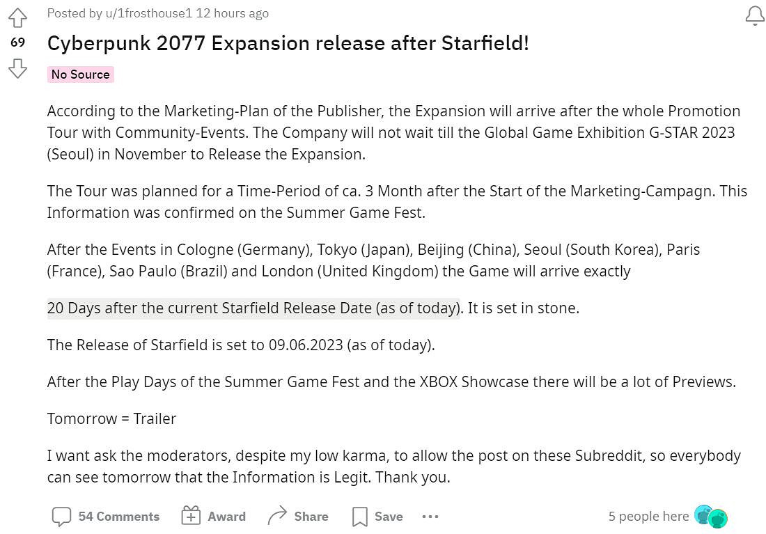 網友聲稱《電馭叛客》DLC 9月26號發售 明天會官宣! 網友聲稱《電馭叛客》DLC 9月26號發售 明天會官宣!