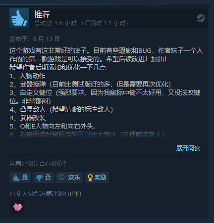 美少女射擊遊戲《安妮的遊戲》登陸Steam 80%好評