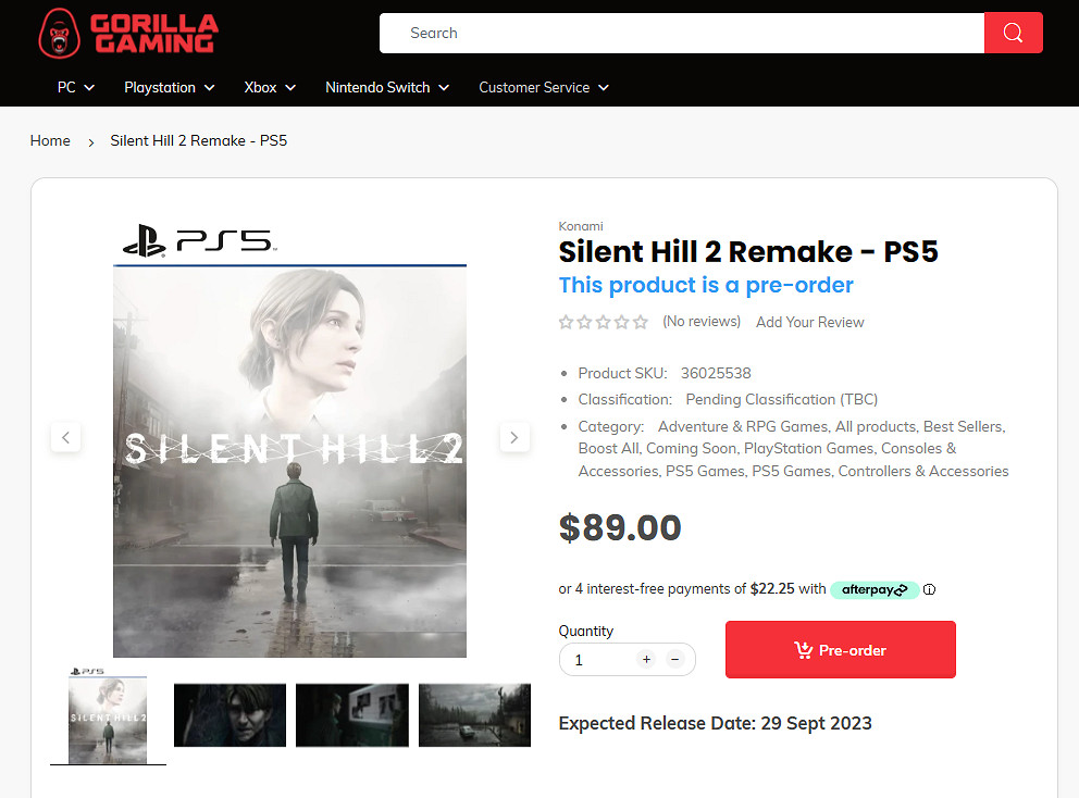 零售商泄露《沉默之丘2重製版》發售日!9月29號上市! 零售商泄露《沉默之丘2重製版》發售日!9月29號上市!