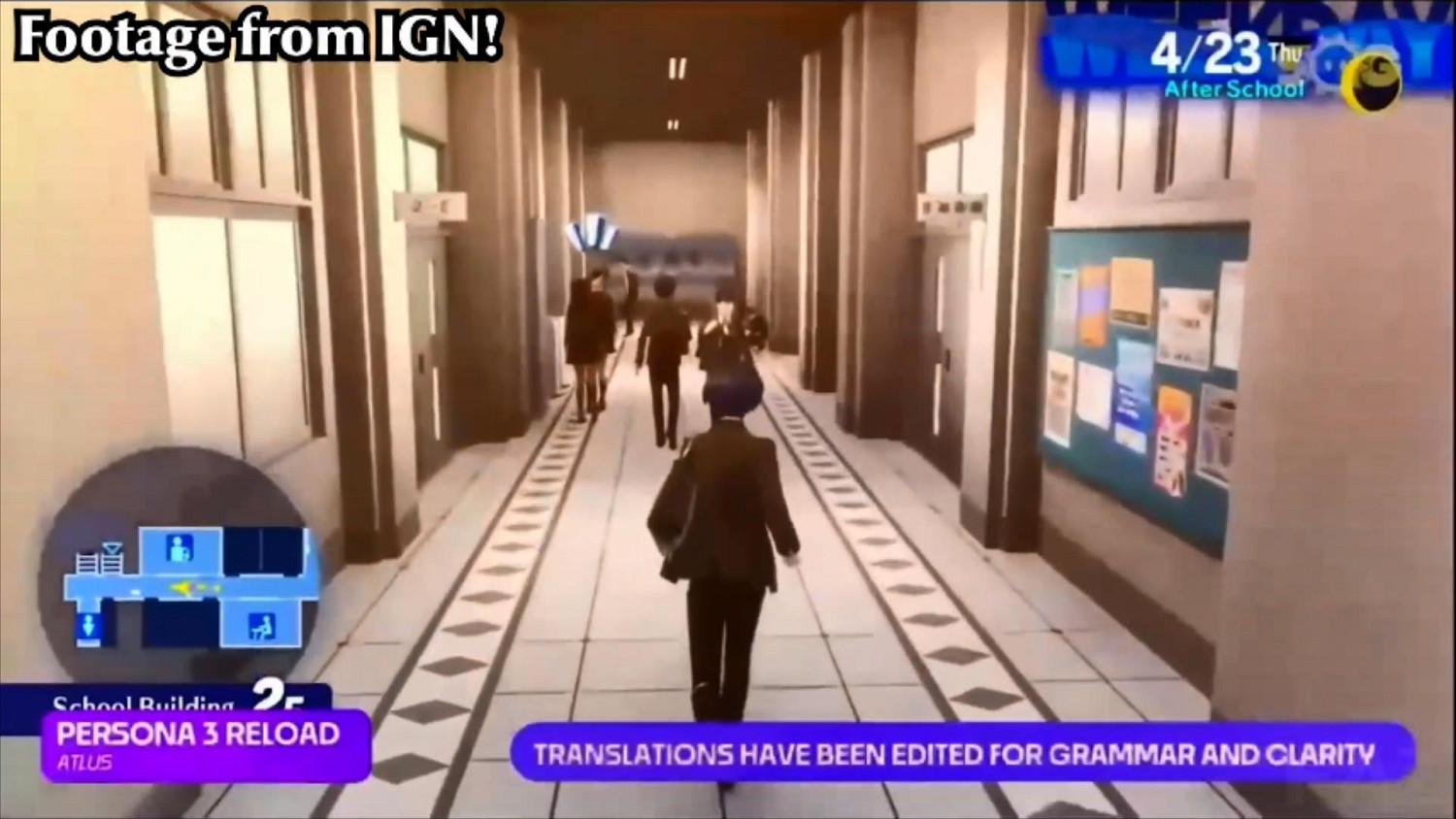 《女神異聞錄3:Reload》實機片段曝光 濃濃的P5味 《女神異聞錄3:Reload》實機片段曝光 濃濃的P5味