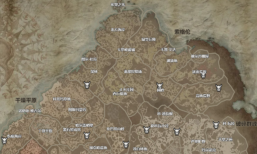 《暗黑破壞神4》暗金精英怪位置匯總 暗金精英怪位置分布圖