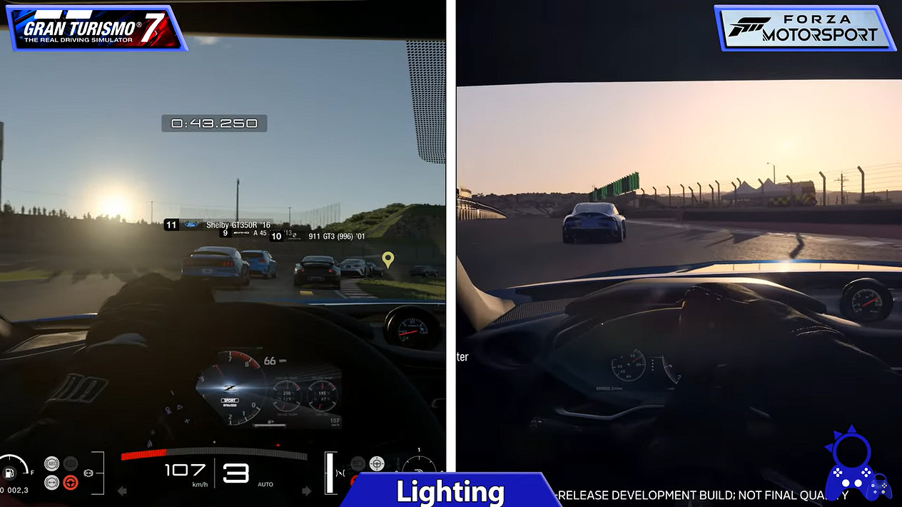 《跑車浪漫旅7》與《極限競速》早期遊戲實機預告對比 《跑車浪漫旅7》與《極限競速》早期遊戲實機預告對比