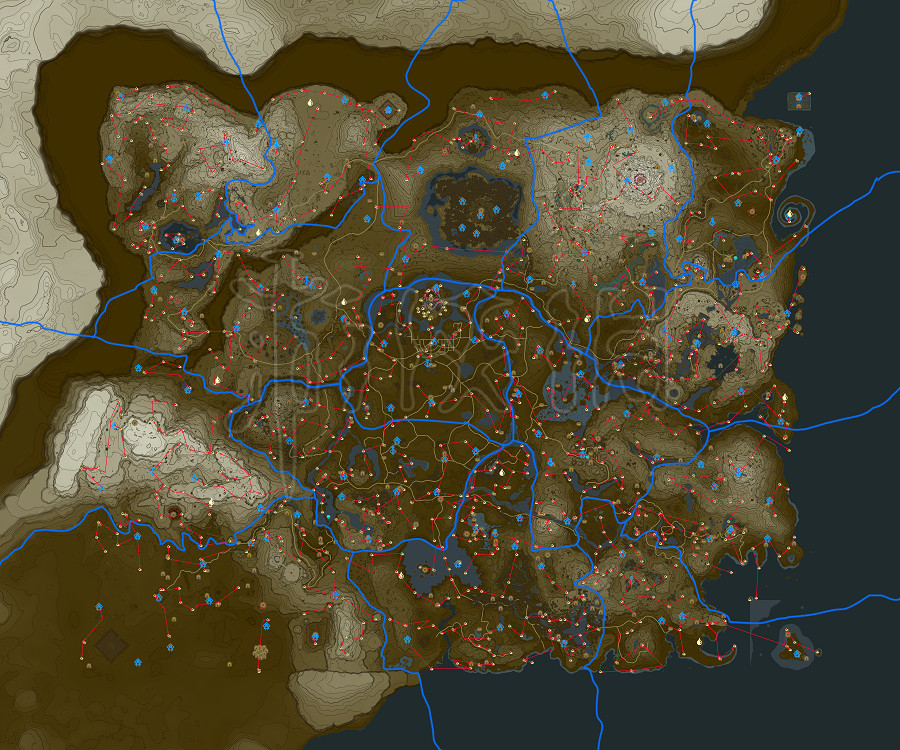 《塞爾達傳說王國之淚》呀哈哈全收集路線圖分享   呀哈哈怎麽收集？