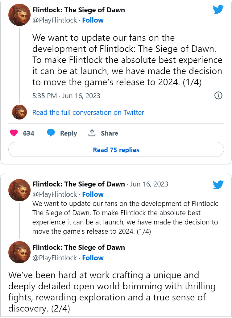 魂系開放世界《燧石槍:黎明之圍》延期至2024年 為獲得最佳遊戲體驗 魂系開放世界《燧石槍:黎明之圍》延期至2024年 為獲得最佳遊戲體驗