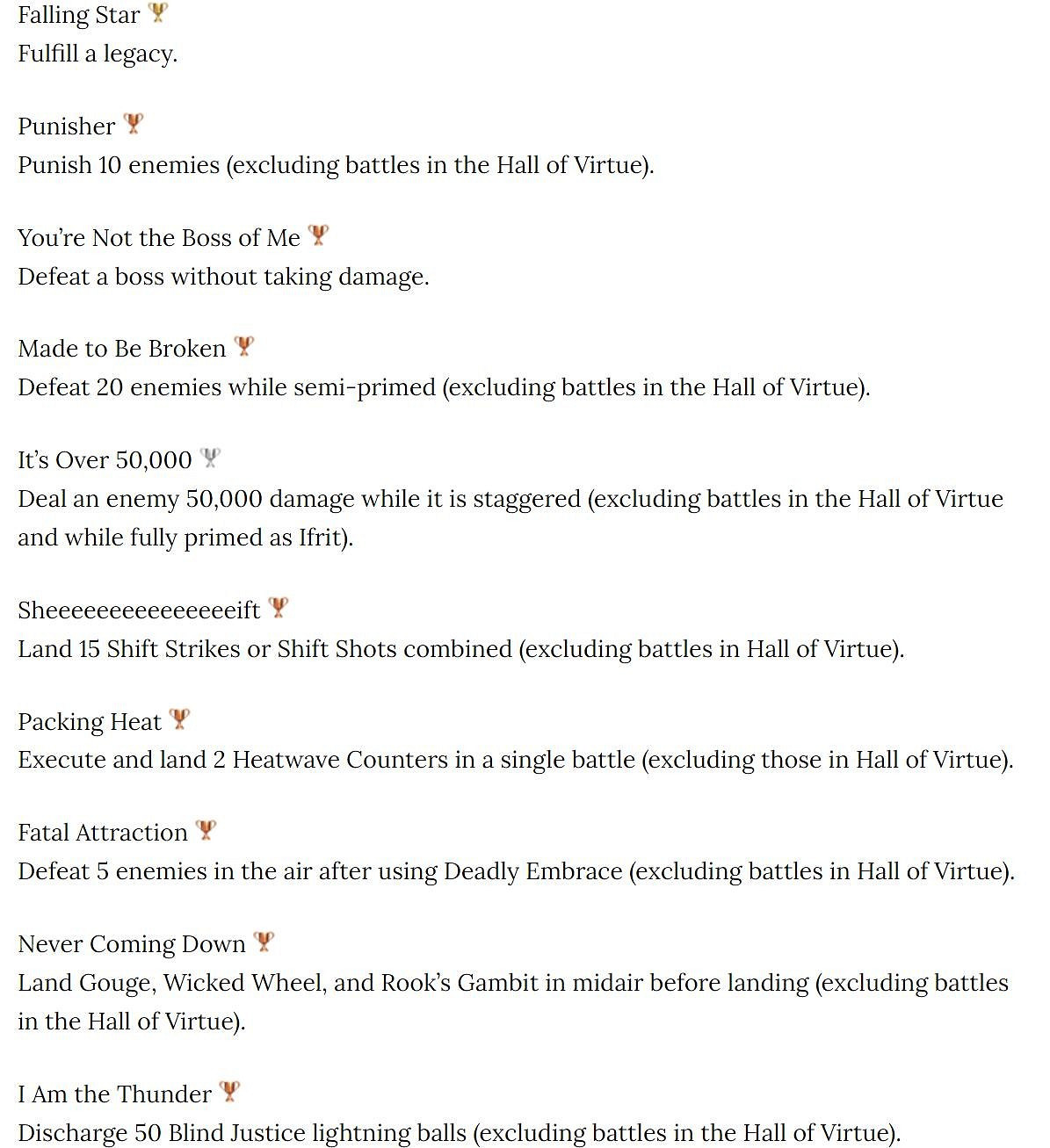 《最終幻想16》PS獎杯列表泄露 總共有50個獎杯！