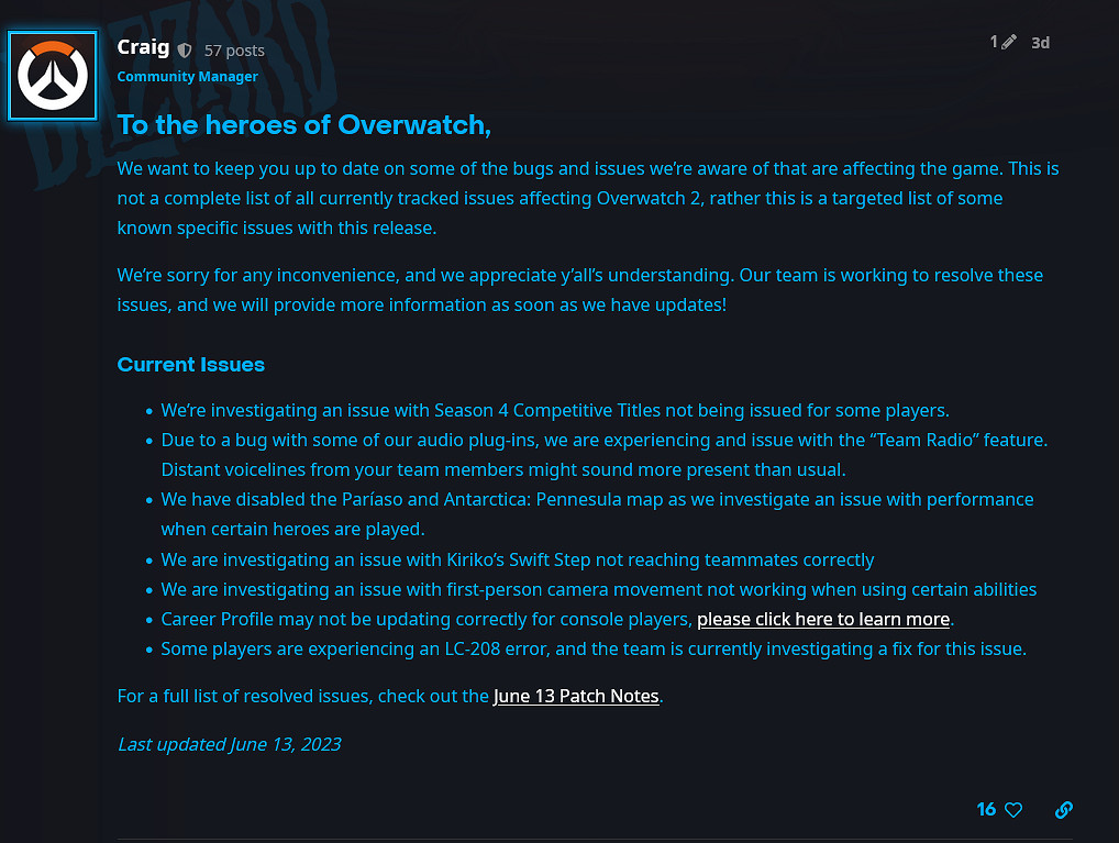 《鬥陣特攻2》問題連連 兩張新地圖因BUG問題被禁用