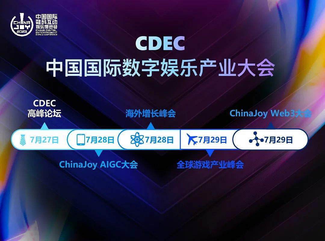 新技術新趨勢新機遇 2023 ChinaJoy——CDEC高峰論壇亮點前瞻 新技術新趨勢新機遇 2023 ChinaJoy——CDEC高峰論壇亮點前瞻