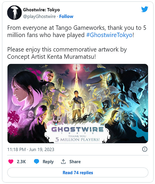 訂閱服務立功?《幽靈線:東京》玩家人數達到500萬人 訂閱服務立功?《幽靈線:東京》玩家人數達到500萬人