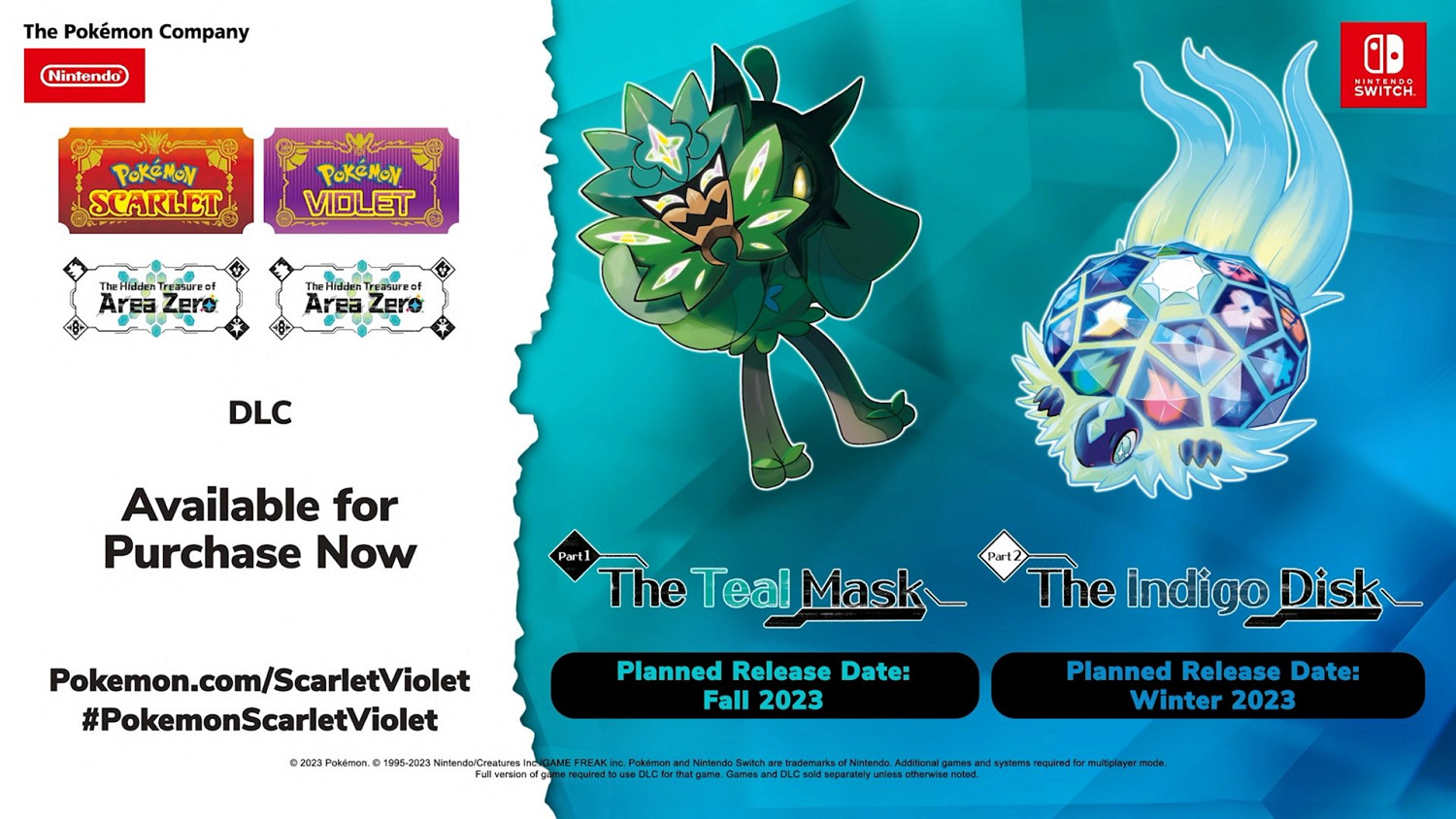 任天堂直面會：《寶可夢：朱/紫》全新DLC公布！