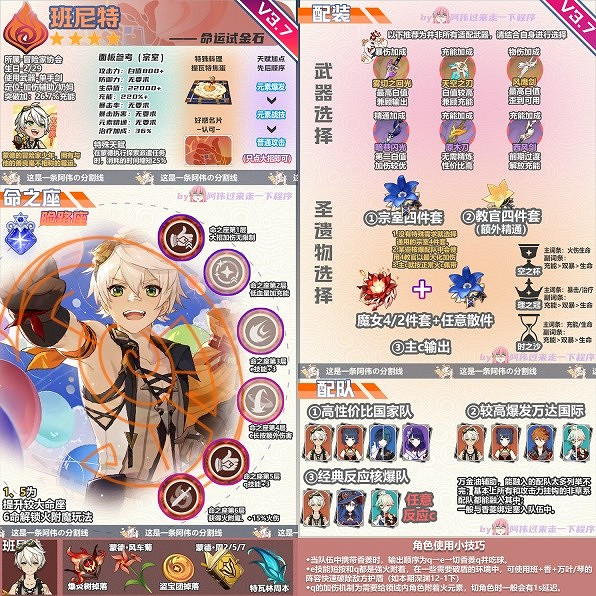 《原神》3.7版班尼特養成要點一覽  班尼特怎麽培養？