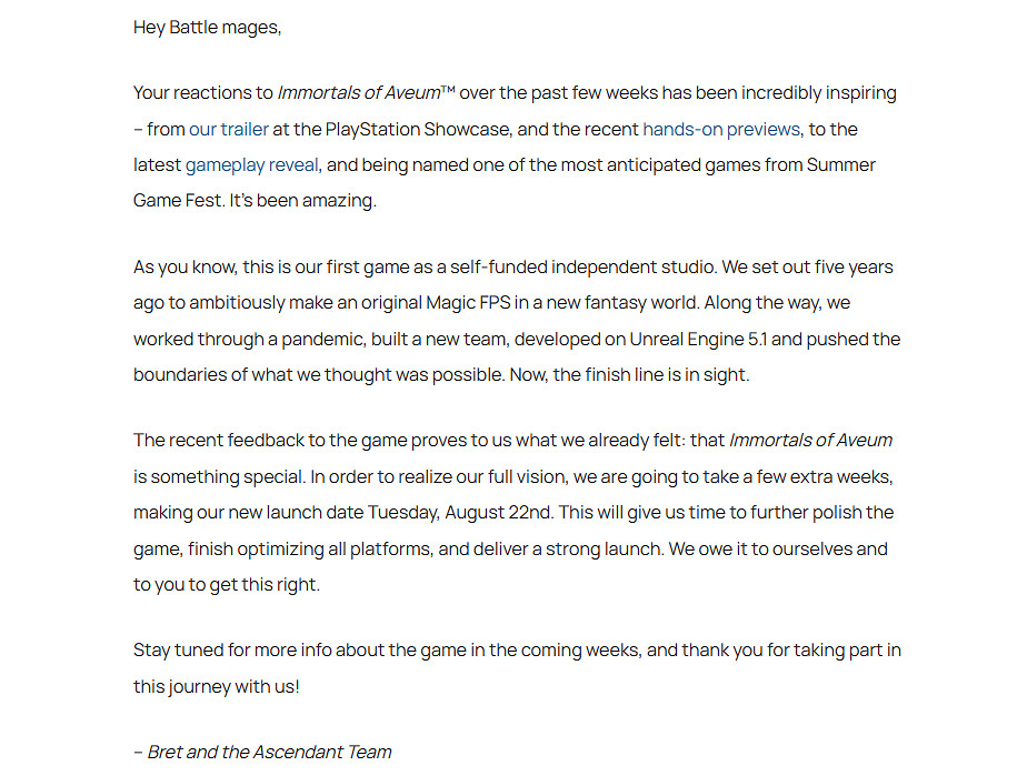 EA魔法射擊遊戲《不朽者傳奇》跳票至2023年8月22日