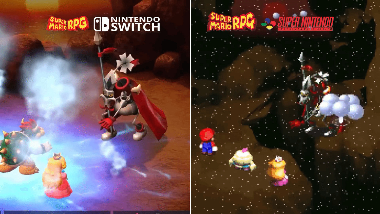 《超級馬裡奧RPG》VS原版對比 忠於原作畫面更優秀! 《超級馬裡奧RPG》VS原版對比 忠於原作畫面更優秀!