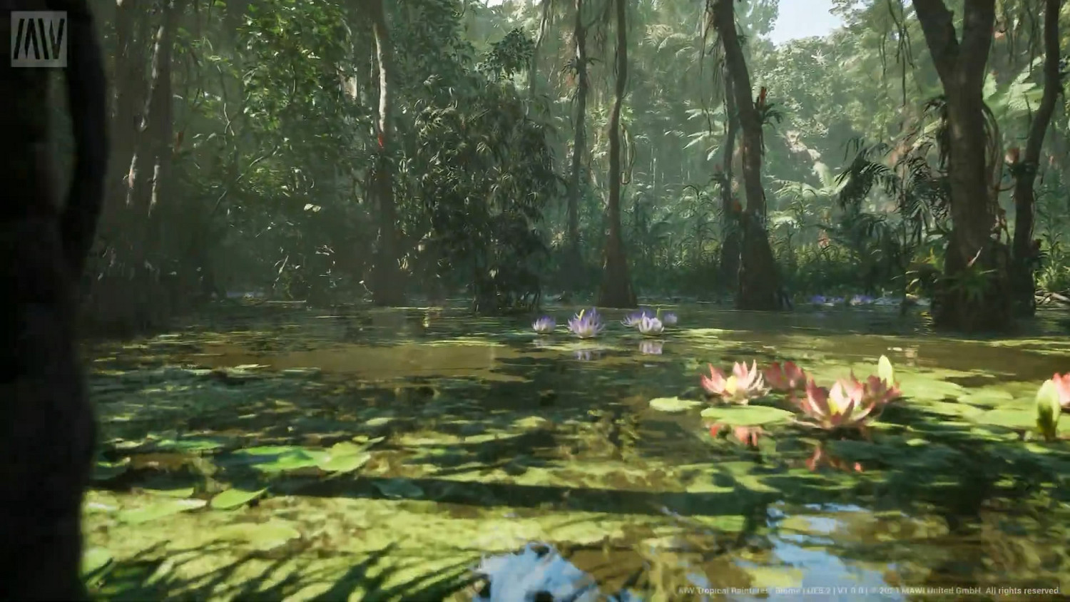 蓮花真是太美了!虛幻引擎5.2 Demo展示“熱帶雨林” 蓮花真是太美了!虛幻引擎5.2 Demo展示“熱帶雨林”