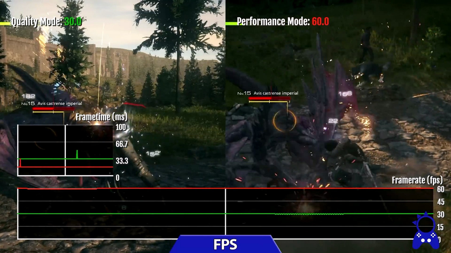 《FF16》品質/性能模式對比 掉幀模式沒有明顯改進! 《FF16》品質/性能模式對比 掉幀模式沒有明顯改進!