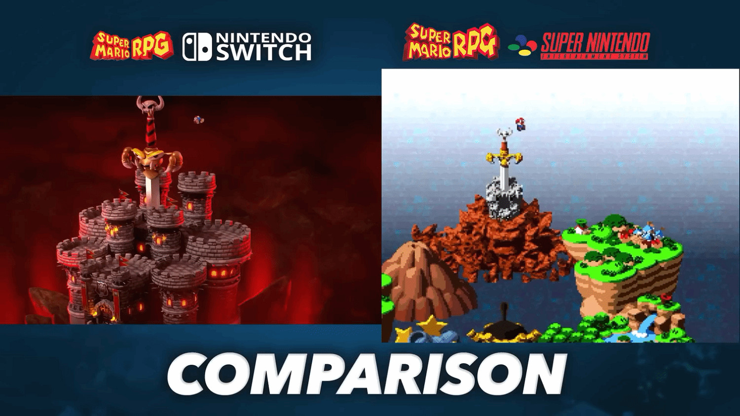 《超級馬裡奧RPG》VS原版對比 忠於原作畫面更優秀! 《超級馬裡奧RPG》VS原版對比 忠於原作畫面更優秀!