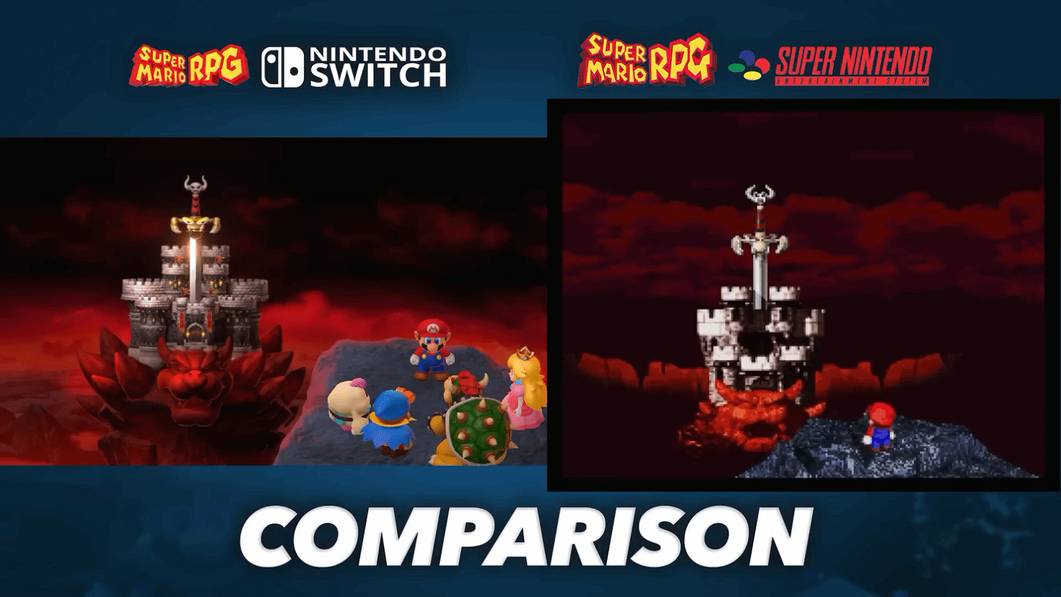 《超級馬裡奧RPG》VS原版對比 忠於原作畫面更優秀! 《超級馬裡奧RPG》VS原版對比 忠於原作畫面更優秀!