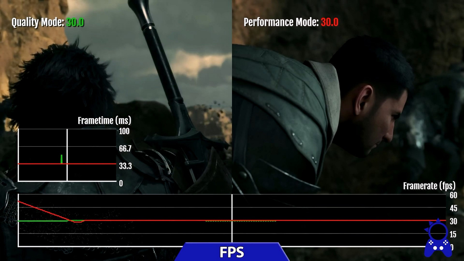 《FF16》品質/性能模式對比 掉幀模式沒有明顯改進! 《FF16》品質/性能模式對比 掉幀模式沒有明顯改進!